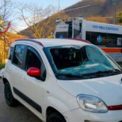 Monteforte Irpino, sbanda e e si ribalta con l’auto: 49enne trasportato al Moscati