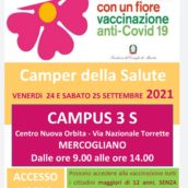 Campagna Vaccinale anti-Covid, venerdì e sabato il Camper della Salute al Campus 3 S